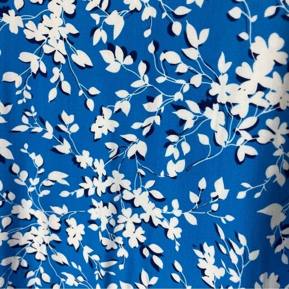 Draper James Sleeveless Floral Ruffle Bottom Dress Blue White Size Small / Med - Picture 5 of 9